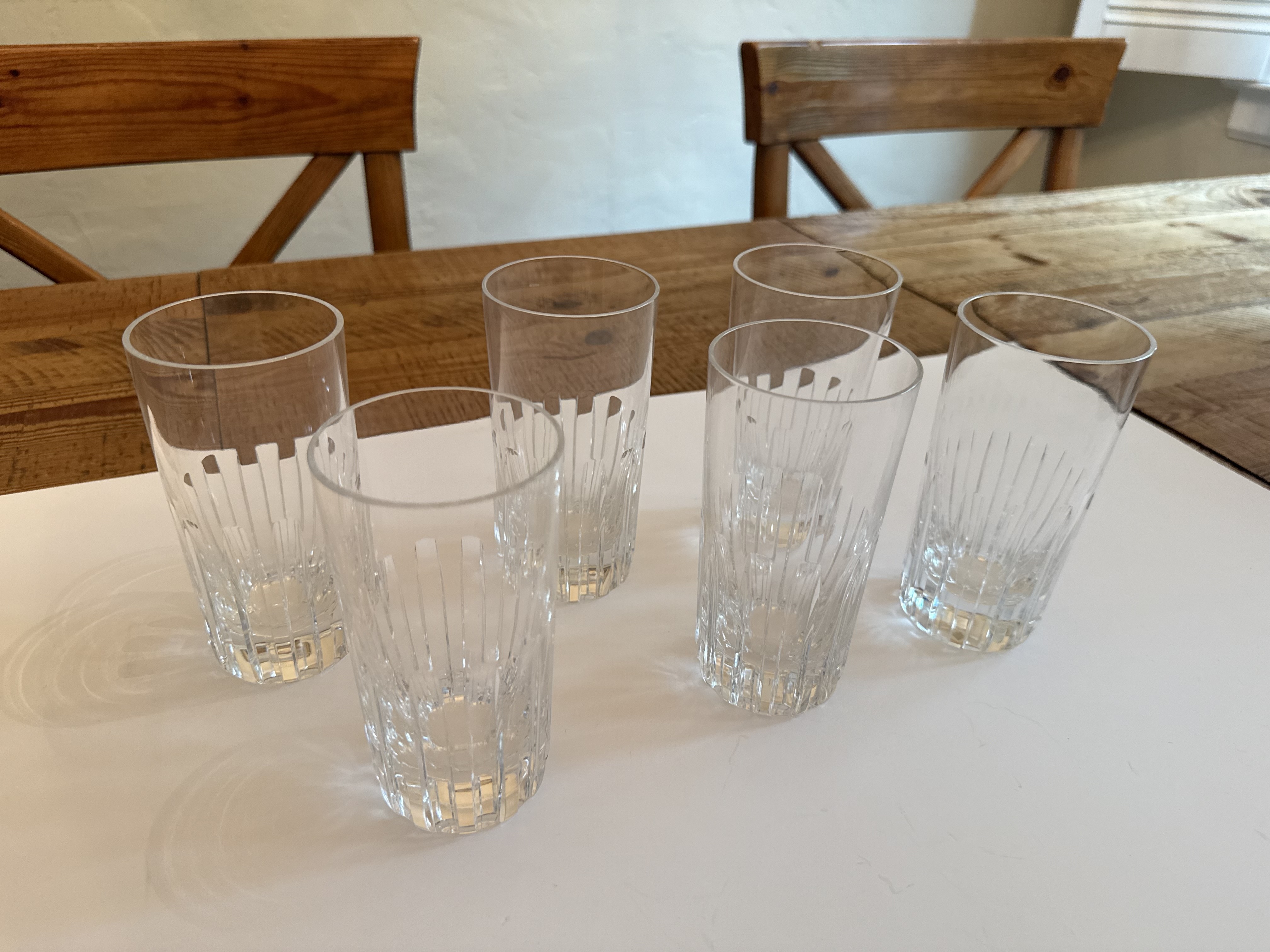 Baccarat "Harmonie" Crystal — Set of 6 Highball Tumblers, France
